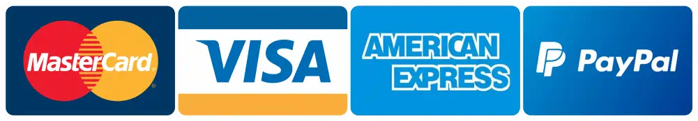 We accept Credit Cards and PayPal